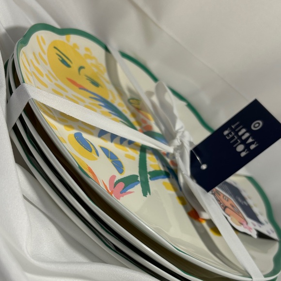 Roller Rabbit Colorful Salad Plates Set - Picture 3 of 3